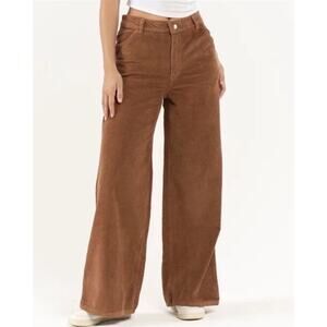 RSQ Woman's Corduroy Baggy Wide Leg Pants Size 32 Boho Skater Hipster Festival